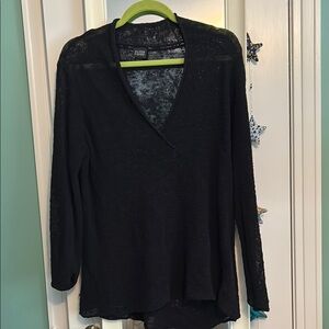 Eileen Fisher Navy Long Sleeve Top M